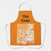 Tablier Cute Halloween Squelette-Bat Thé Kitchen Apron (Recto)