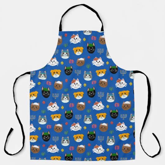 Tablier Cute Hannukah Chat Motif (Recto)