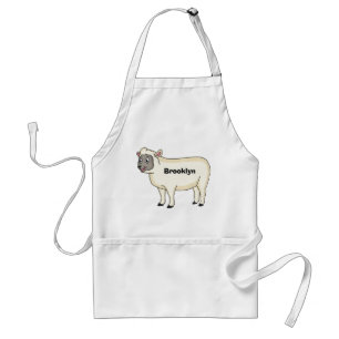 Tablier Cute happy sheep cartoon illustration