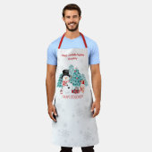Tablier Cute Happy Snowman Noël Granny Baking (Porté)