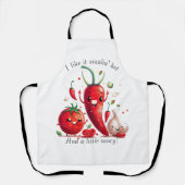 Tablier Cute I Like It Hot Veggie Characters BBBQ (Recto)