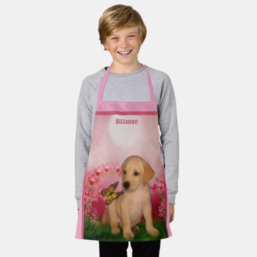 Tablier Cute Jaune Labrador Chien Chien Chien Chien Person (Porté)
