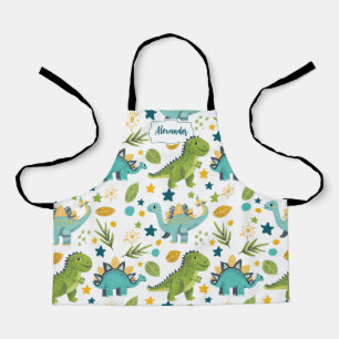 Tablier Cute Jurassic T Rex Nom des enfants Dinosaur