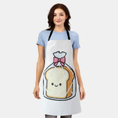 Tablier Cute Kawaii Cartoon Illustration of Sliced Bread (Porté)