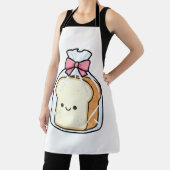 Tablier Cute Kawaii Cartoon Illustration of Sliced Bread (Insitu)