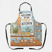 Tablier Cute Kawaii Cozy Kitchen (Recto)