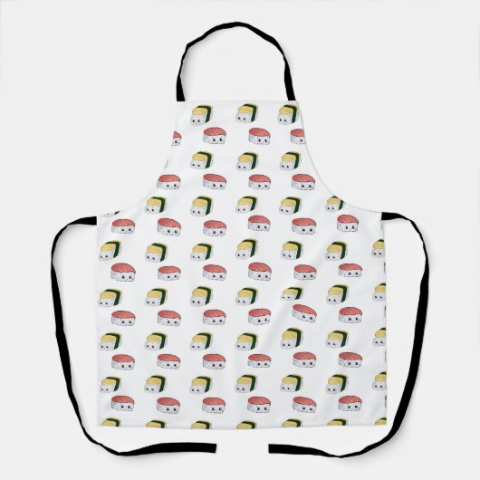 Tablier Cute Kawaii Sushi Japonais Food Art Caractère Maki (Recto)