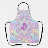 Tablier Cute Kawaii Unicorn Pastel Rainbow Magical (Recto)