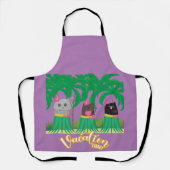 Tablier Cute Kitty Hula Girls Temps de vacances (Recto)