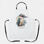 Tablier Cute Kookaburra sur une branche, personnalisé (Recto)