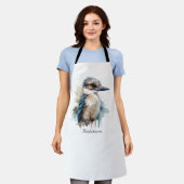 Tablier Cute Kookaburra sur une branche, personnalisé (Porté)