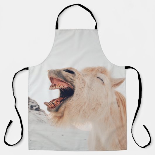 TABLIER CUTE LAMA ALPACA RIRE (Recto)