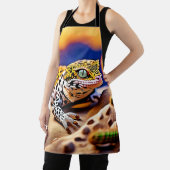 Tablier Cute Leopard Gecko Sunset Desert Design (Insitu)