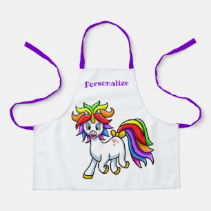 Tablier Cute Little Baby Unicorn Rainbow Colors Kid's