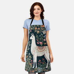 Tablier Cute Llama Élégant Floral