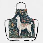 Tablier Cute Llama Élégant Floral (Recto)