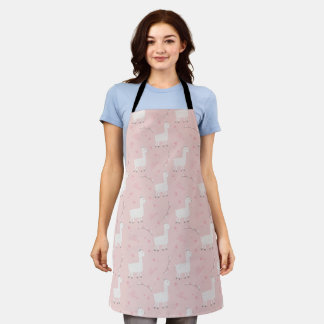 Tablier Cute llama seamless