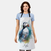 Tablier Cute macaron en bleu aquarelle (Porté)