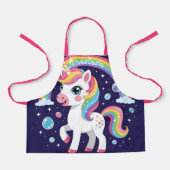 Tablier Cute Magical Sparkly Galaxy Unicorn Rainbow (Recto)