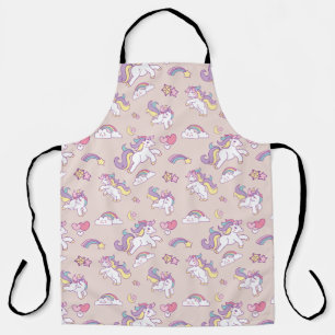 Tablier Cute Magique Unicorn Rainbows Pastel Couleurs rose