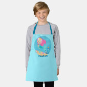 Tablier Cute Mermaid Girl Personnalisée Enfants Plage (Porté)