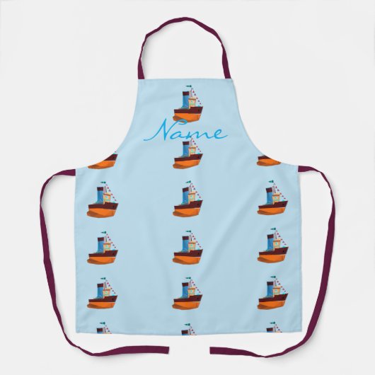 Tablier Cute Minuscule remorqueur Thunder-Cove (Recto)