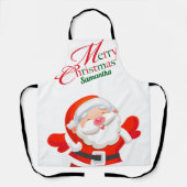 Tablier Cute Modern Santa Cartoon Merry Christmas (Recto)