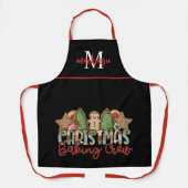Tablier Cute Monogramme Baking Christmas Crew Apron (Recto)