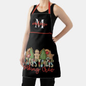 Tablier Cute Monogramme Baking Christmas Crew Apron (Insitu)