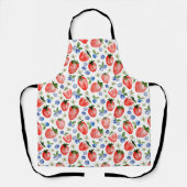 Tablier Cute Motif de fraise et bleuets (Recto)