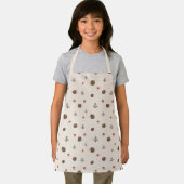 Tablier Cute Motif forestier de Hérisson et Champignons (Insitu)