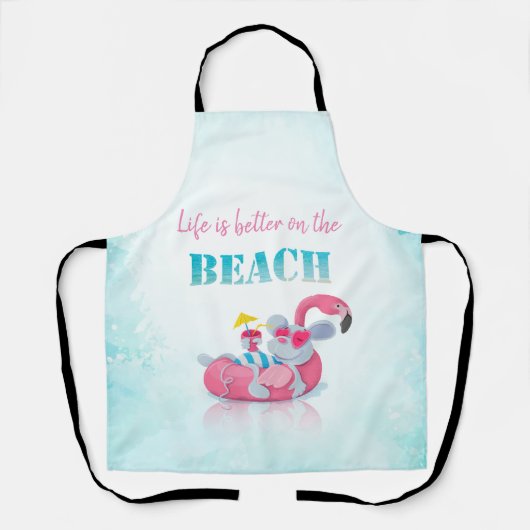 Tablier Cute Mouse Plage élégante (Recto)