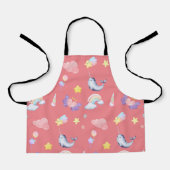 Tablier Cute Narwhal Fish Unicorn Rainbow Sea Anniversaire (Recto)