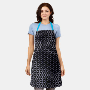 Tablier Cute Navy Blue Snowflake Apron - Design hivernal!