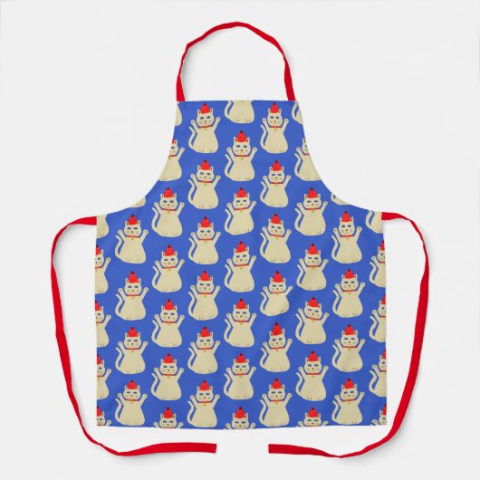 Tablier Cute Noël Chat Motif (Recto)