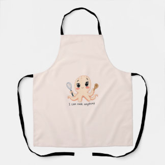 Tablier Cute Octopus Apron - Je peux cuisiner n'importe qu