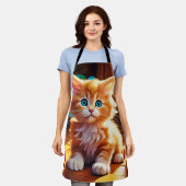 Tablier Cute Orange Kitten Art (Porté)
