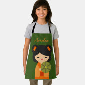 Tablier Cute orange Kokeshi poupées japonaises (Insitu)