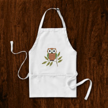 Cute Owl Cuisine Apron