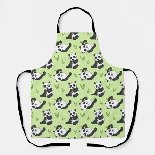 Tablier Cute Panda bamboo Animal Pattern Gift Cute Summer (Recto)