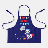 Tablier Cute Panda Ours Astronaut Sur Rockship Kids (Recto)