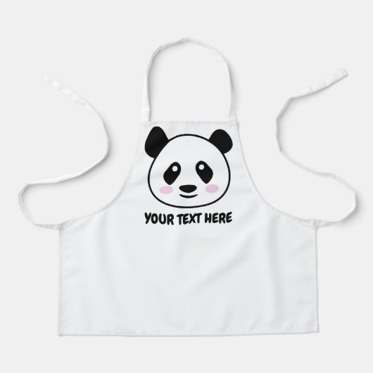 Tablier Cute panda ours dessin animé cuisine et cuisson en (Recto)