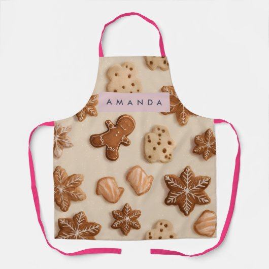 Tablier Cute Pastel personnalisé Gingerbread Cookie (Recto)