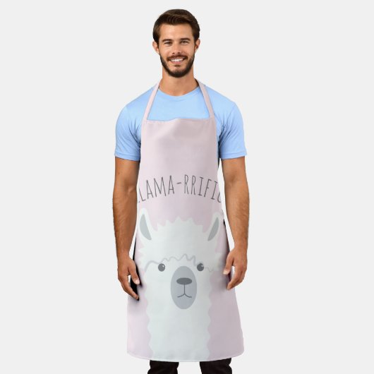 Tablier Cute Peek-a-boo Llama Llama-rrific rose drôle (Porté)