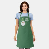 Tablier Cute Père Noël Gnome pour les Fêtes (Porté)