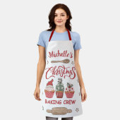 Tablier Cute Personalisé Christmas Baking Crew (Porté)