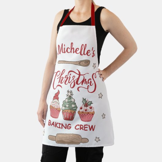 Tablier Cute Personalisé Christmas Baking Crew (Insitu)