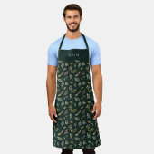 Tablier Cute Personalised Autumn And Fall Pattern Apron. (Porté)