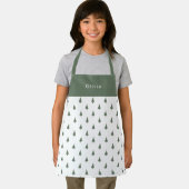 Tablier Cute Personalised Christmas Trees Pattern Apron (Insitu)