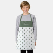 Tablier Cute Personalised Christmas Trees Pattern Apron (Porté)